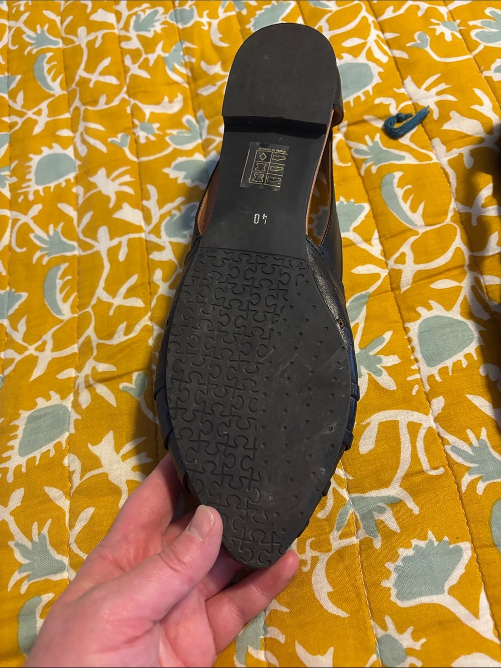 Spring Step Delorse Black Flats Sandals Leather - Picture 2 of 4